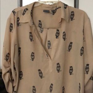 Owl with crown blouse